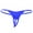 Blue, variant on Women Mini Thong Panties Seamless No Show Low Rise Solid Color Breathable Underwear For Daily Wear and Sports All Season