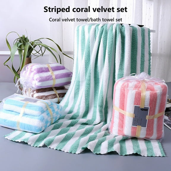 Cotton 2 In 1 Bath Towel And Face Towel Soft-Bath Towels Set OF 2pc