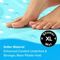 thumbnail image 5 of SlipX Solutions 27 x 27 Extra Large Square Shower Mat in Translucent Aqua, 5 of 8