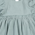 thumbnail image 6 of Baby Girl Cotton Linen Dress Long Sleeve Solid Color Casual Spring Fall Dresses,1-6Y, 6 of 12
