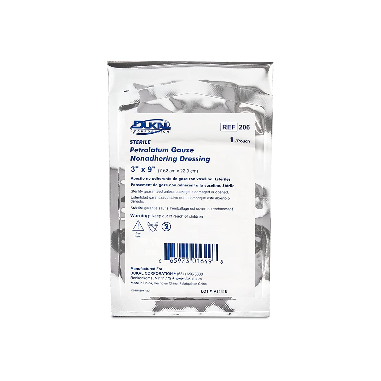 Dukal 206 Xeroform Petrolatum Gauze Dressing 3 In. x 9 In. (Each)