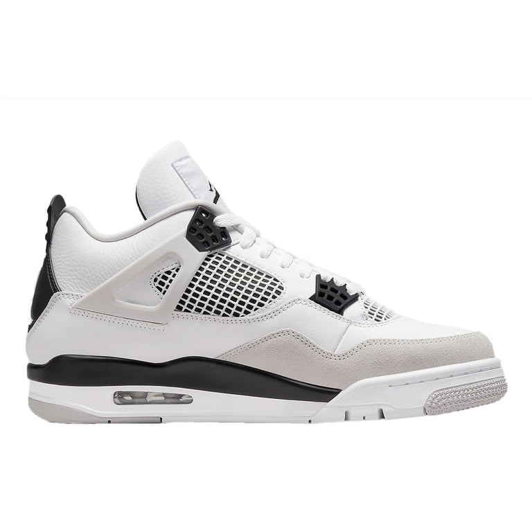 AIR JORDON 4 RETRO Military Black and White Neutral Grey 12 Nike Air Jordan Retro 4 Military Black White Neutral Grey  main image 3