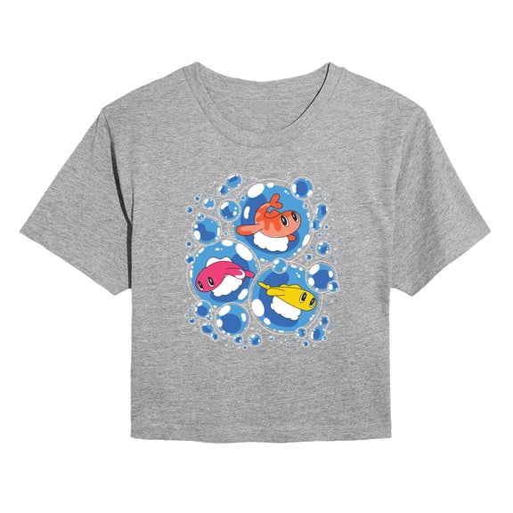 Pokémon - Tatsugiri Bubbles - Juniors Cropped Graphic T-Shirt