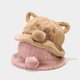 thumbnail image 4 of Vintage Fluffy Bucket Hat Little Devil Pointed Ears Faux Rabbit Fur Hat Fisherman Cap Ear for Protection Wide Brims Warm White, 4 of 4
