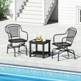 thumbnail image 3 of Auranook Patio Rocking Chairs Set of 2 w/ Metal Mesh Backrest & Seat Armrests Gentle, 3 of 8