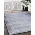 thumbnail image 3 of Ahgly Company Machine Washable Indoor Round Abstract Slate Blue Grey Blue Area Rugs, 3' Round, 3 of 7