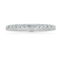 thumbnail image 2 of AVORA 10K White Gold Simulated Diamond CZ Half Eternity Band Stackable Ring  - Size 7, 2 of 5