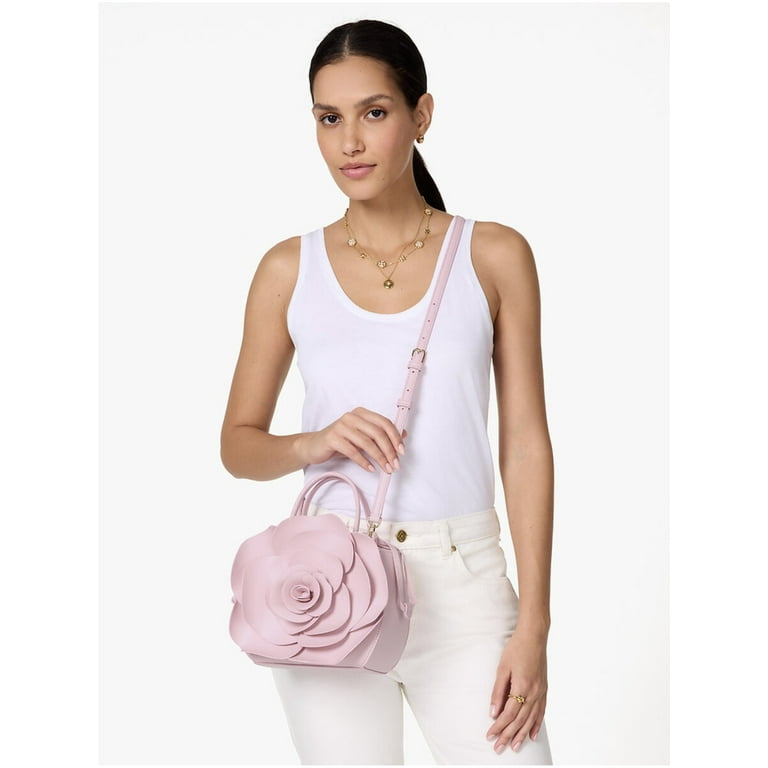 Kate Spade Flora Rose 3D Crossbody Pink Horizon Leather Bag Purse