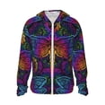 thumbnail image 1 of Fotbe Indian Mandalas Dragonfly Chaqueta con Protección Solar UPF 50+ para Hombre y Mujer, Camisa con Capucha y Bolsillos-X-Large, 1 of 7