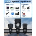 thumbnail image 4 of 3-in-1 Motorcycle Phone Charger with 120W Cigarette Lighter Port, Motorcycle USB Charger with 6.4A Dual USB Type C PD & QC3.0 USB A, Motorcycle Accessories for Phone, Tablet, GPS, etc, 4 of 8