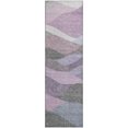 thumbnail image 2 of Addison Rugs Mayfield Premium Machine Washable Transitional Stripes Plum Runner Rug, 2'3" x 7'6", 2 of 5