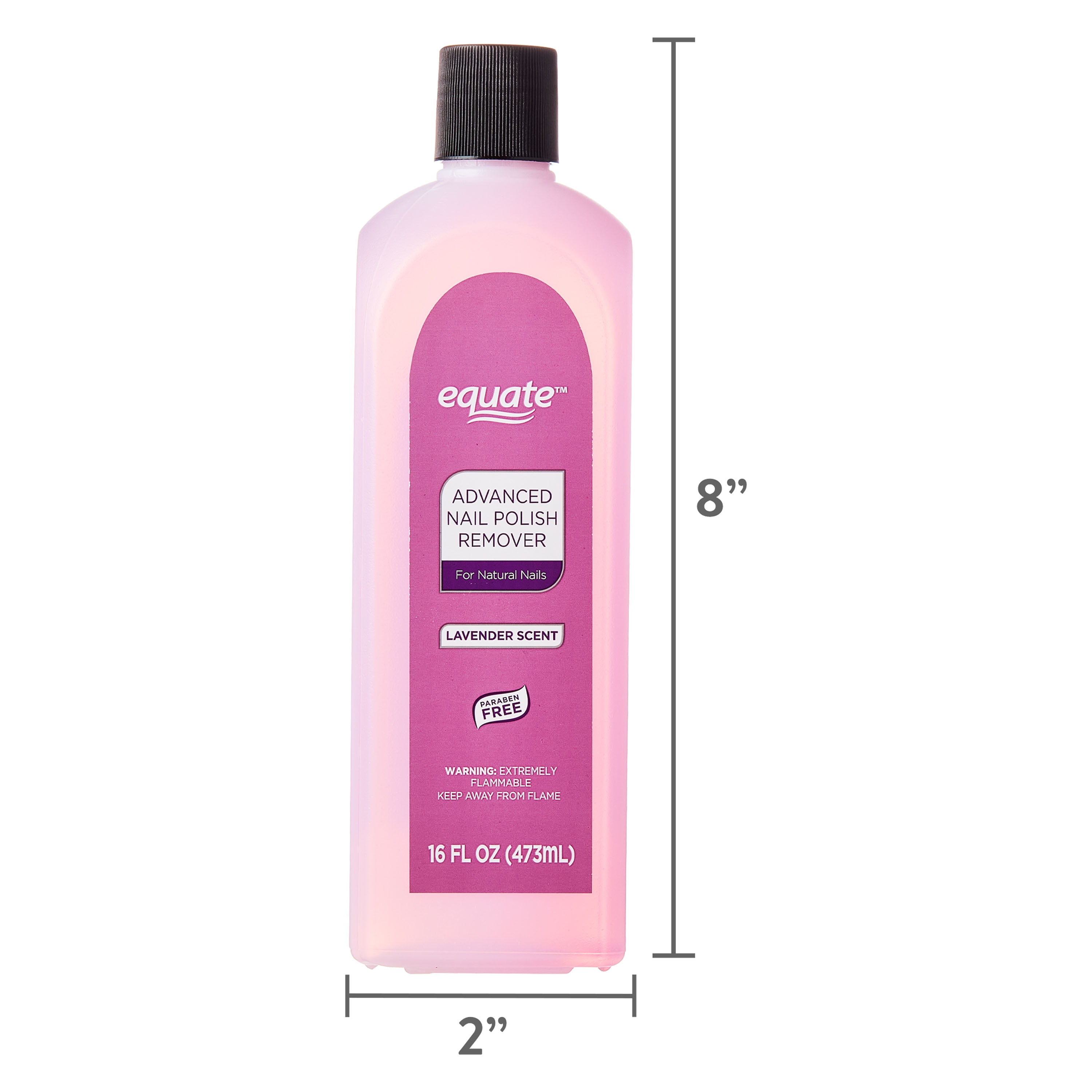 Equate Advanced Lavender Nail Polish Remover, Lavender Scent, 16 fl oz