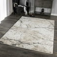 thumbnail image 4 of Orian Super Shag Marquina 5'3" X 7'6" Ivory Abstract Plush Area Rug, 4 of 9