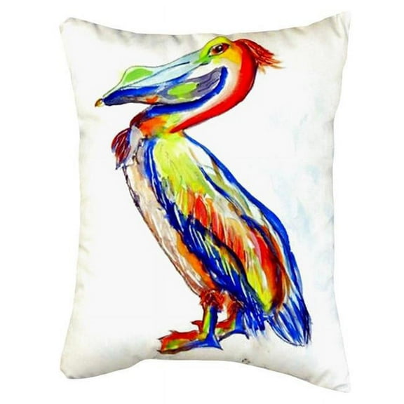Betsy Drake Interiors Sylvester Pelican Indoor/Outdoor Lumbar Pillow
