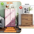 thumbnail image 3 of Aobabo 4 Drawer File Cabinet with wheels, Metal Vertical File Storage Cabinet with Lock, Office Home Steel Vertical File Cabinet for A4 Letter /Legal Size Assembly Required,Pink, 3 of 10