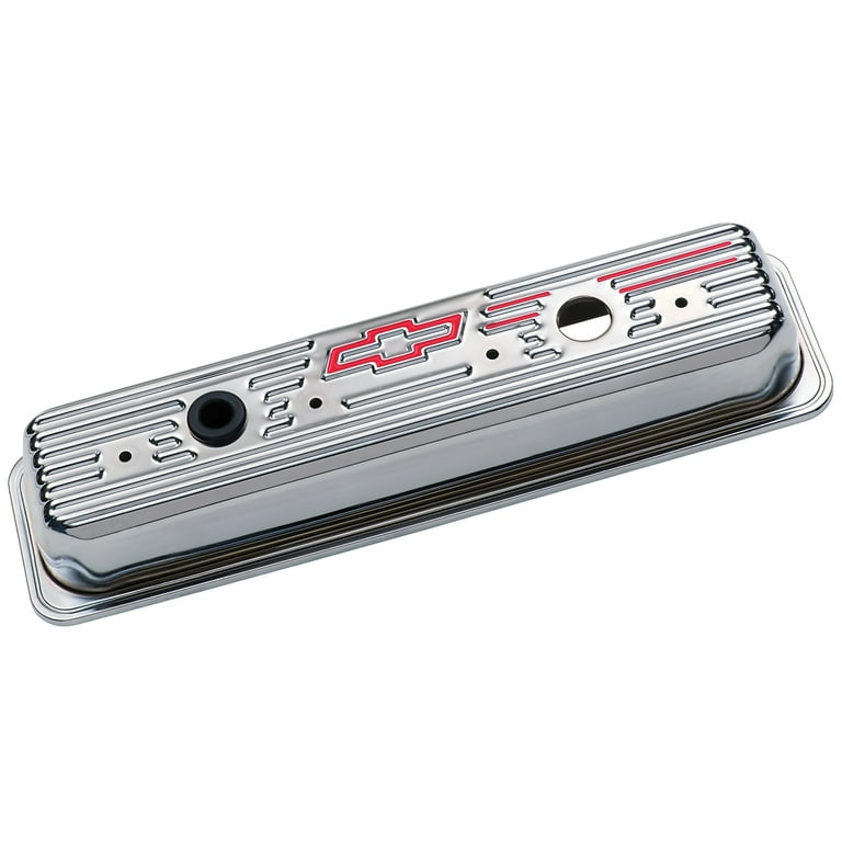 Proform Small Block Chevy (SBC) Chrome Center Bolt Valve Covers - Short w/Baffle Proform Small Block Chevy (SBC) Chrome Center Bolt Valve Covers - Short w/Baffle