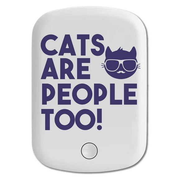 DistinctInk Magnetic Battery Pack, 5000 mAh Wireless Portable Charger with USB-C Cable, Compatible with MagSafe iPhone 14 / 13 / 12 Series - Cats Are People Too