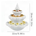 thumbnail image 2 of Christmas Tree Shaped Deviled Egg Tray, Reusable Plastic Holiday Egg Holder with Lid, Festive Green Egg Platter for Christmas Parties & Gatherings, Practical Holiday Serving Ware, 10.24*8.66in, White, 2 of 6