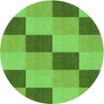 thumbnail image 1 of Ahgly Company Machine Washable Indoor Round Transitional Emerald Green Area Rugs, 6' Round, 1 of 7