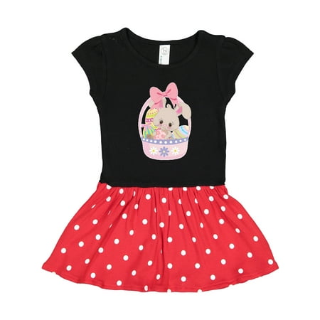 

Inktastic Easter Bunny in Easter Basket with Eggs Gift Toddler Girl Dress