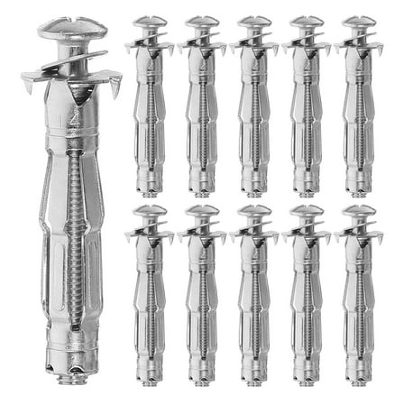 25pcs Hollow Wall Anchors Hollow Anchor Screws Drywall Bolts For Drywall Plaster (M6x52)