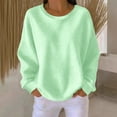 thumbnail image 2 of Blusas de Manga Larga para las Mujeres Cómodas de Cuello Redondo Sólido Casual Camiseta Blusa, Camisetas de Manga Larga de la Moda de las Mujeres, 2 of 6