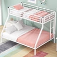 thumbnail image 2 of Euroco Metal Twin XL over Queen Bunk Bed Frame for Kids Teens Adults, White, 2 of 9