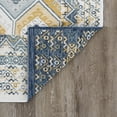 thumbnail image 6 of Bliss Rugs Geometric Indoor Outdoor Rug Low-Profile Reversible Floor Mat for Patio, Entrance, Front Door | Navy, 2' x 3', 6 of 10
