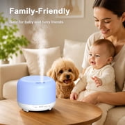 Fimilo 500ml Essential Oil Diffuser with 6*10ml Essential Oils Set, Flower Aromatherapy Diffusers with Remote Control, Oil Air Humidifier Vaporizer for Large Room Bedroom Office