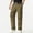 Yellow, variant on FDGIU Trousers Plus Velvet Men's Fashion Casual Solid Color Cargo Zipper Pockets Elastic Waist Full Length Pants Heavyweight Fleece Cargo Pants