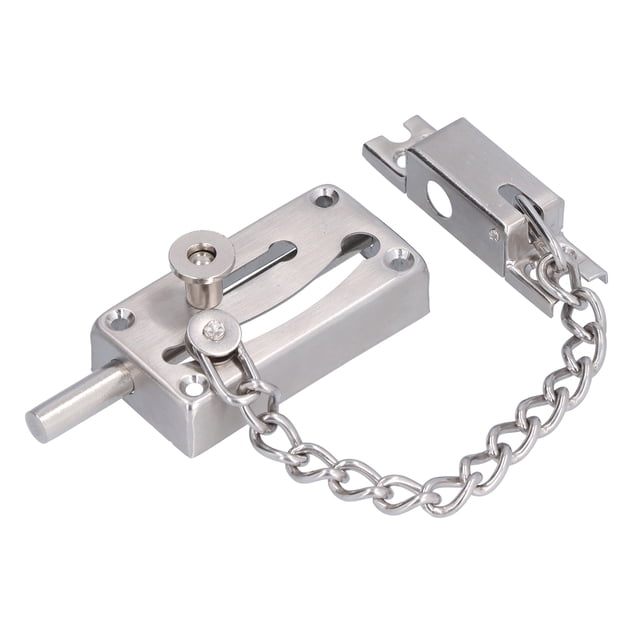Seguridad para el hogar, pestillo deslizante para puerta, cerradura de cadena para puerta, cadena antirrobo, resistente y resistente