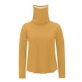 thumbnail image 5 of Sevevn UNISEX Summer Casual Solid Color Long Sleeved Ice Silk Sunscreen Cool Sun Protection Lightweight Tops Summer Savings Gold S, 5 of 8