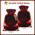 thumbnail image 2 of Yiaed Geometry Dash Print Christmas Small Burlap Bags with Drawstring, Burlap Gift Bags Christmas Linen Treat Sacks Gift Wrapping Bags Xmas Holiday Party-Medium, 2 of 7