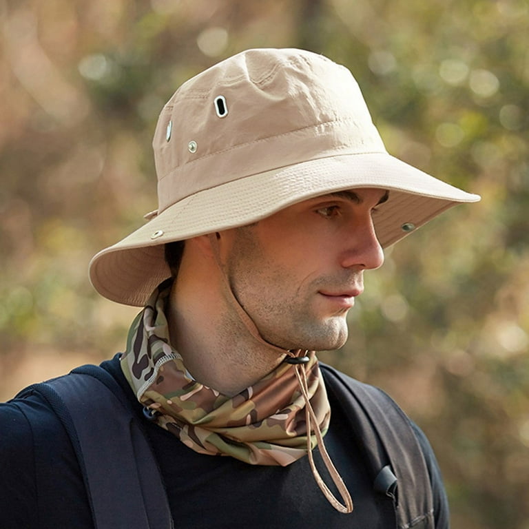 adviicd Linen Men's Summer Hat Summer Foldable Mens Bucket Fisherman  Breathable Protection Hat Cap Baseball Caps Bucket Hat Man