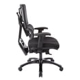 thumbnail image 2 of Vertical Black Mesh Back and Coal Black Fabric Seat with Polished Aluminum Base, 2 of 5