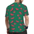 thumbnail image 2 of Wukai Watermelon Print Men's Short-Sleeved Mesh T-Shirt,Quick-Dry Short Sleeve Workout T-Shirt-5X-Large, 2 of 8