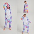 thumbnail image 1 of Pijama de una pieza con dibujos de animales, disfraz de cosplay de Stitch, Kigurumi, unicornio, león, franela, ropa de dormir unisex para adultos y niños, 1 of 4