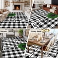 thumbnail image 5 of Black White Checkered Area Rugs 5'x7', Washable Small Throw Rugs for Laundry Room Playroom, Farmhouse Buffalo Plaid Botanical Indoor Outdoor Rug Non-Slip Low Pile Carpet Runner Reversible Floor Mats, 5 of 8