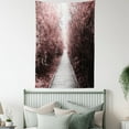 thumbnail image 4 of City Park Trees Tapestry, Mysterious Magical Forest Exotic Nature Artistic Misty Woodland, Wall Hanging for Bedroom Living Room Dorm Decor, 40W X 60L Inches, Pale Pink Pale Grey, by Ambesonne, 4 of 5