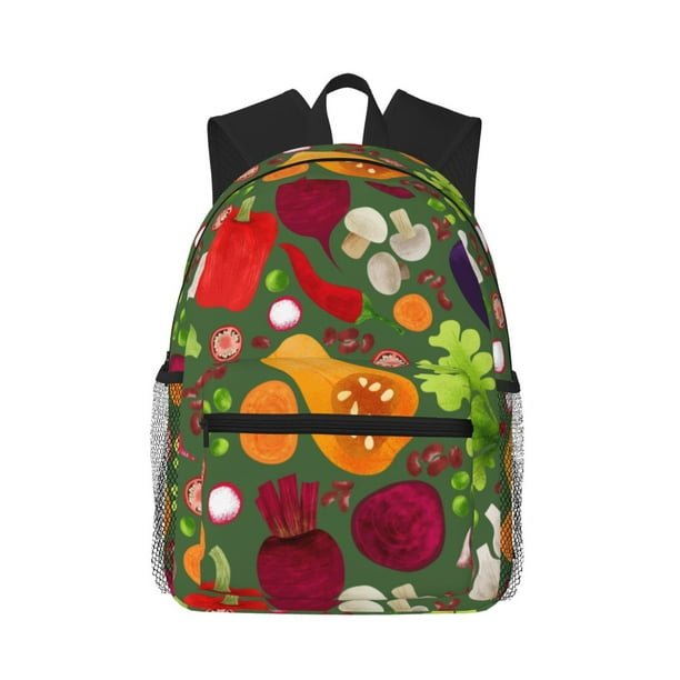 Disketp Begetable Mochila Ligera Clásica con Múltiples Bolsillos, Mochila Casual para Hombre y Mujer, Ideal para Escuela, Trabajo y Viajes