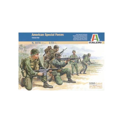 50 Figures, 15 Poses Italeri 1/72 6078 American Special Forces Vietnam War 