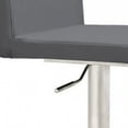 thumbnail image 3 of Benjara Swivel Metal Bar Stool with Adjustable Height and Footrest, Gray, 3 of 5