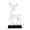 White C, variant on Metal Lighted Christmas Deer Decoration Light Up Reindeer Figurine with Wooden Base for Indoor Outdoor Home Yard Tabletop Decor