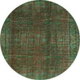 thumbnail image 1 of Ahgly Company Machine Washable Indoor Round Abstract Sepia Brown Area Rugs, 4' Round, 1 of 7