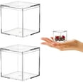 thumbnail image 1 of Acrylic Box Small Clear Boxes with Lids Plastic Square Cube Home & Office Storage Containers Wedding Party Favor Gift Wrap Boxes, 1 of 6