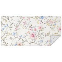 Pioneer Flower Floral Print Pattern Rectangle Tablecloth 60"x120",Waterproof Polyester Rectangle Table Cloth, Wipeable Spillproof Polyester Tablecloth for Dining, Camping, Indoor and Outdoor