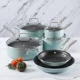 thumbnail image 1 of Martha Stewart 10-Piece Nonstick Cookware Set, Martha Blue, 1 of 9