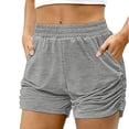 thumbnail image 1 of Pantalones cortos deportivos informales Augper para mujer con bolsillos sólidos, 1 of 7
