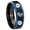 Black And Blue Step Edge, variant on Carbide Marines Sergeant Concave Black Tungsten Men Ring 10MM