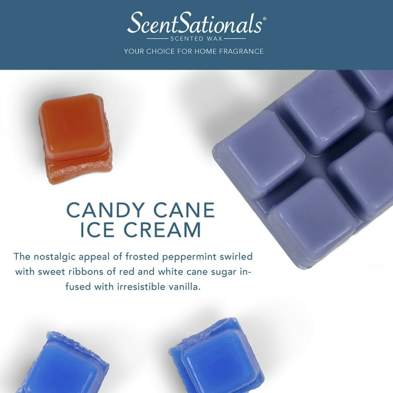 Candy Cane Ice Cream Scented Wax Melts, ScentSationals, 2.5 oz (1-Pack) 